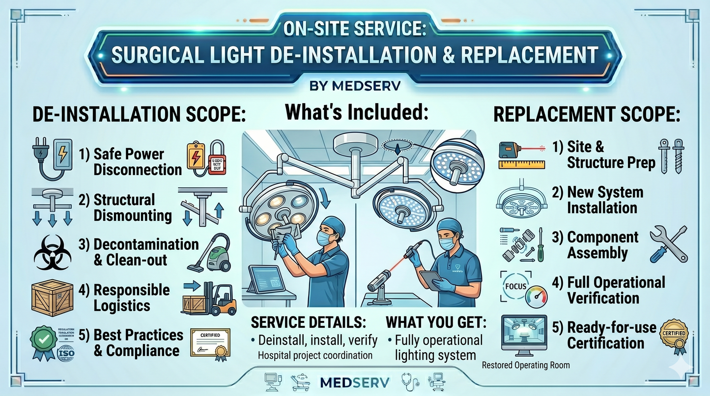 Surgical Light De-installation & Replacement